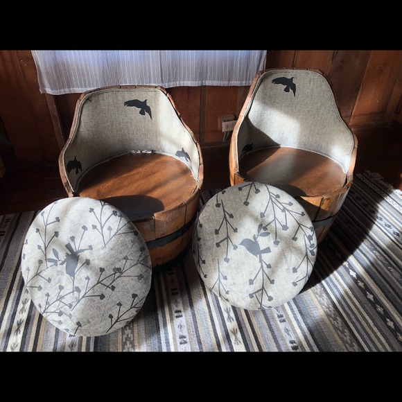 SAVED barrel chairs - one of a kind. - Picture 5 of 8